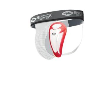 Imagem de Shock Doctor Correias esportivas para meninos com bojo incluído, taças para futebol e beisebol. Apoiadores esportivos de proteção central para meninos jovens. Tiras de jockstrap para meninos