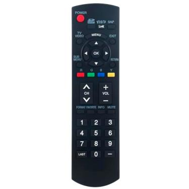 Imagem de Controle remoto de substituição N2QAYB000221 adequado para Panasonic Viera TV LCD Plasma HDTV TC-26LX85 TC-32LX85 TC-37LZ85 TC-26LX85N TC-32LX85N TC-32LX85U TH-42PX80UA TH-42PZ80UA TH-42PZ80UA