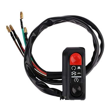 Imagem de Interruptor de Ignição para Barra de Motocicleta, 22mm, Liga/desliga, Motor de Partida, Botão de Pressão, Partida do Motor, Pode Ser Instalado Em Seu Ser (Preto)