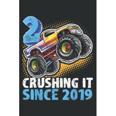 Imagem de 2 Crushing It Since 2019 Monster Truck 2Nd Birthday Gift Boy: Weekly Planner Journal: Notebook Planner,To Do List, Weekly Organizer (6" x9")