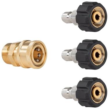 Imagem de Westinghouse Equipamento de energia para uso externo, kit de 4 peças de conexão rápida M22-14 mm para lavadora de pressão para mangueira de lavadora de pressão