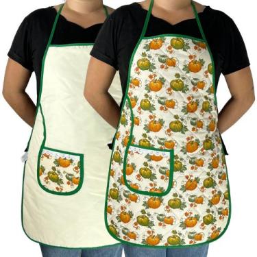 Imagem de Avental Plastificado Estampado Com Bolso Dulpa face Cozinha - Genérica