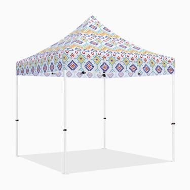 Imagem de Tenda de dossel pop-up 25 x 25 cm com paredes laterais, série ABLEM8CANOPY ULTRA8 resistente com cobertura instantânea para eventos comerciais ou esportivos ao ar livre, pátio, quintal, estilo boêmio, sem parede)