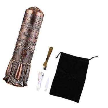 Imagem de Bothyi Queimador de incenso elétrico usb para carro, pequeno presente de aniversário, ornamento, difusor de aroma compacto, suporte de incenso para decoração, Bronze Vermelho