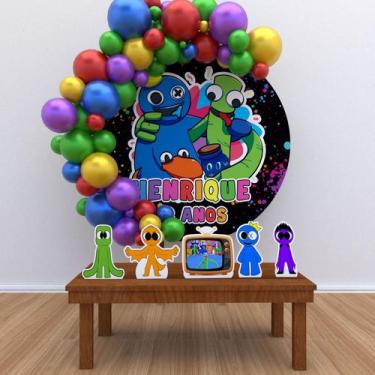 Imagem de Kit Festa Painel Redondo PERSONALIZADO Rainbow Friends- IMPAKTO VISUAL