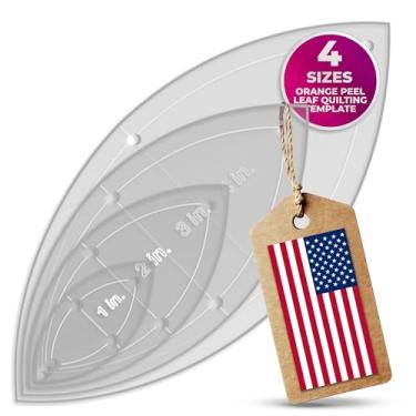 Imagem de Conjunto de moldes de casca de laranja/folha acolchoada, 10 cm, 7,6 cm, 5 cm, 2,5 cm com costura de 1/10.2 cm