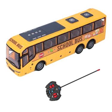 Imagem de Ônibus de Controle Remoto, Brinquedo de ônibus, Veículos Controlados por Aplicativos Remotos, ônibus de Controle Remoto Crianças Simuladas Luz Led Rc ônibus Escolar Veículo