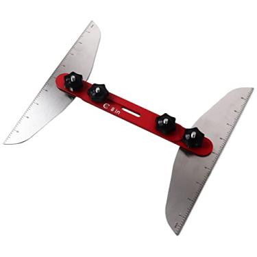 Imagem de Kit de Ferramentas de Corte de de Aço Inoxidável Com 3 Réguas de Medição para Degraus de, Risers, Soleiras de Janelas e Prateleiras de Armário, Conjunto de Modelos de Piso de