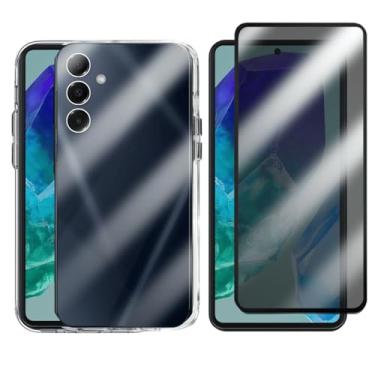 Imagem de Kit Proteção Compatível Samsung Galaxy M55 Capinha Transparente Space + Película 3D Privacidade Anti Espião