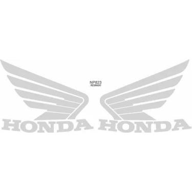Imagem de Adesivo Faixa Relevo 3d Asa Honda Cb 600 Hornet Resina Prata - Resitan