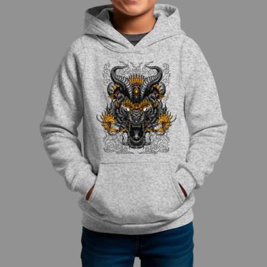 Imagem de Moletom Canguru Infanto Juvenil Algodão Moda De Rua Confortável Tecido