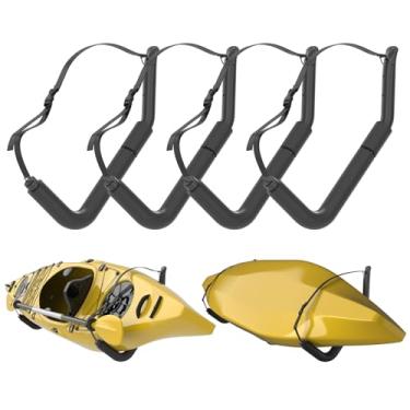 Imagem de UNITEDPOWER Suportes de armazenamento de caiaque jumbo, ganchos de garagem resistentes, ganchos de parede para canoa, escada, bicicleta, cadeiras dobráveis, prancha de surf, snowboard, mangueira e