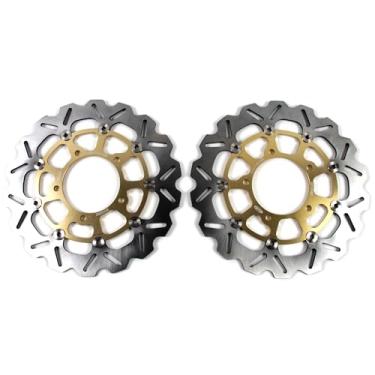 Imagem de 1 par de discos de freio dianteiros flutuantes compatíveis com Suzuki VZR1800 BOULEVARD M109R 2017, M109R INTRUDER RB 2016-2017, VZR1800T BOULEVARD M109R INTRUDER 2006-2012, peças de motocicleta