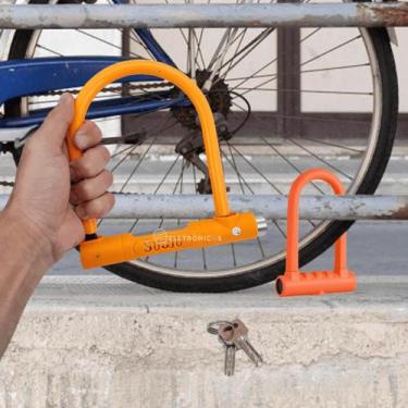 Imagem de Cadeado Formato U para Bicicletas e Portões, Sistema de Chave Diferent