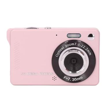 Imagem de Câmera Digital de 50MP, Alta Resolução, Fácil de Operar, Compacta e Elegante, para Viagens, Coleta, Fotografia de Graduação Com Material ABS (Pinkish)