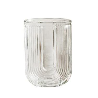 Imagem de Vaso Vasos de vidro transparente à base de água vasos de flores buquês de flores secas sala de estar mesa de chá ornamentos em forma de u vasos de vidro transparente Vaso de flores