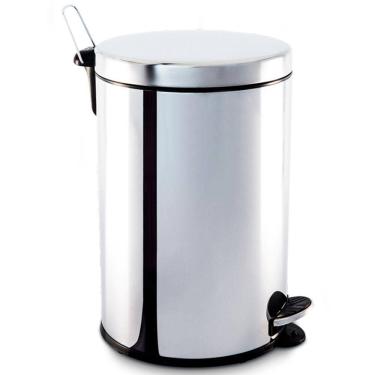 Imagem de Lixeira Decorline com Pedal e Balde 20 Litros Aço Inox 3040/204 - Brinox - Prata