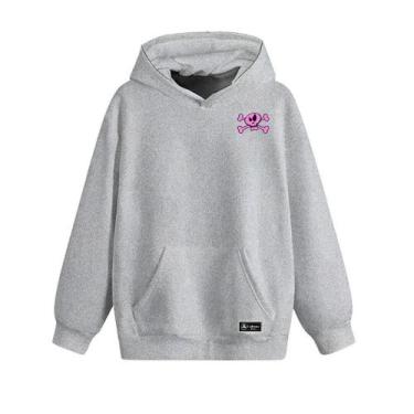 Imagem de Blusão Moletom Canguru Rock And Roll Infantil Personalizado com Capuz 