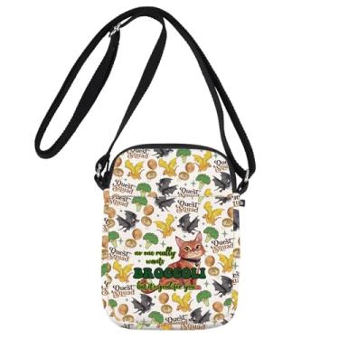 Imagem de JNIAP Bolsa tiracolo para gatos de brócolis Ridoc Gamlyn Gifts No One Really Wants Broccoli But It's Good For You Shoulder Bag, Quer brócolis Cb, Ajuste