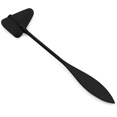 Imagem de DEXSUR Martelo de Reflexo Taylor Tomahawk - Cabo Cromado de 8", Pára-Choque de Pvc Durável, Aço Inoxidável, Ferramenta de Teste de Reflexo Preciso para Profissionais Médicos - Preto