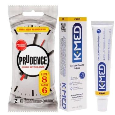 Imagem de 8 Camisinhas Preservativos Prudence Retardante com Kmed 25 gramas