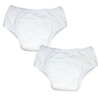 Imagem de Roupa Intima Unissex em Algodão Geriátrica com Absorvente Incontinencia Urinária Segura Escapes Xixi kit 2unds Branco (G)