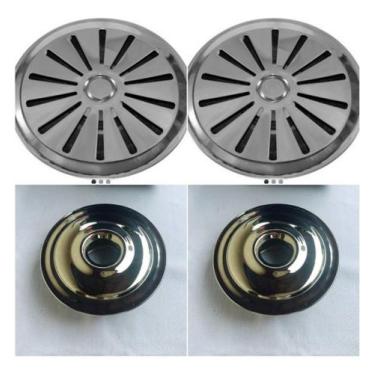 Imagem de Kit Ralos Fundo Inox Pratic Encaixecano 50 Piscinas - RR PISCINAS