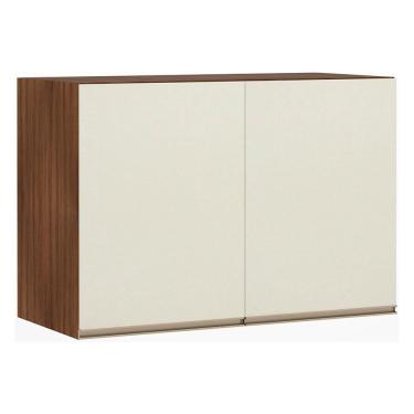 Imagem de Maleiro Ponte 2 Portas 97 Cm Nogueira Dourado Com Kashmir