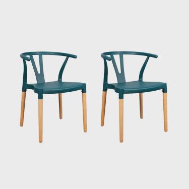Imagem de Conjunto 2 Cadeiras Polipropileno Wishbone Yescasa