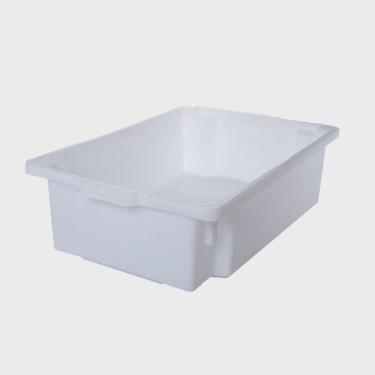 Imagem de Caixa Organizadora Plástica Reforçada Com Tampa Supercron S-850 Branca 35 Litros