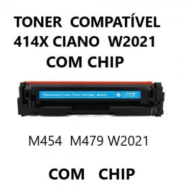 Imagem de Toner Compatível W2021X CF414X Ciano com chip M454DW M454DN M479FDW M479DW com chip