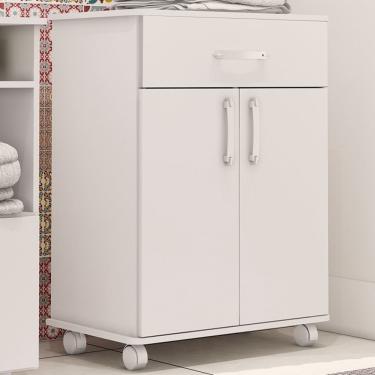 Imagem de Armário Multiuso 2 Portas 1 Gaveta Branco 3030 - Percasa