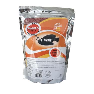 Imagem de Ração p/ peixes Basica Bits Mega Food 500g com Alho Fina