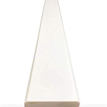 Imagem de Sela de piso de porta de mármore branco sólido polido, para calçada de chuveiro, pia de banheiro, peitoril de janela, sem manutenção, resistente a manchas (10 x 91 cm)