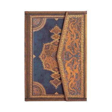 Imagem de Paperblanks Safavid Indigo Safavid Binding Art Hardcover Mini Lined Wrap Closure 176 Pg 85 GSM: Hardcover, 85 gsm, ribbon marker, memento pouch, wrap closure