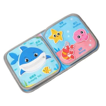 Imagem de Dynwave Livro de tecidos para bebês Early Learning Toy Kids Busy Board colorido Soft Baby Book Livro de atividades para crianças de 0 a 3 anos de idade, Mundo Marinho