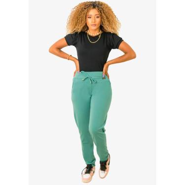 Imagem de Calça Jogger Moletinho Faixa Feminina com Bolso Quentinha Cor:;TAMANHO:G1-Feminino