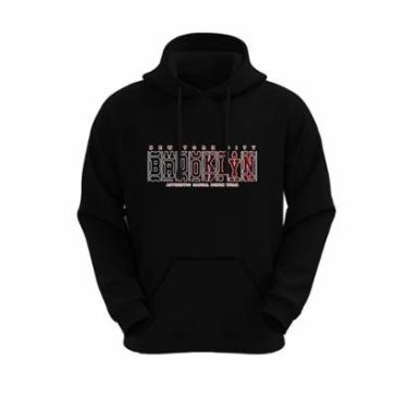 Imagem de Moletom Canguru Unissex Inverno Algodão Blusa de Frio Capuz Bolso-Unissex