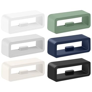 Imagem de Pacote com 6 pulseiras para Garmin Forerunner 965 955 945 935 745 735XT 265 255 630 620 235 230 220 35 30, pulseira de relógio de substituição de silicone de 22 mm (preto + azul + cinza + verde +