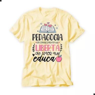 Imagem de Camiseta Professores Educação Pedagogia Camisa Amarela Nova - loja din
