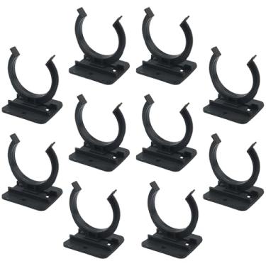 Imagem de FMHXG 10 peças de pés ajustáveis para armário de plástico ABS suporte de pé para sofá suporte de pé espessado resistente nivelamento pernas mesa e cadeira suporte de fixação preto