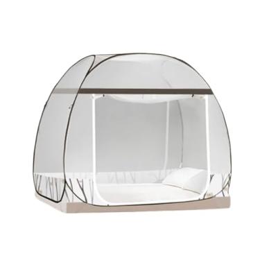 Imagem de Mosquiteiro dobrável de poliéster com rede mosquiteira dobrável com zíper respirável para mosquiteiro portátil