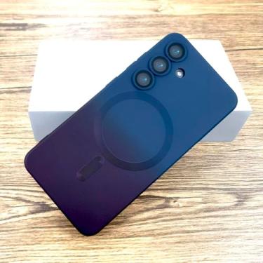 Imagem de Capa Gradiente Soft para Samsung Galaxy S24 S23 S22 S21 S20 Ultra Plus FE Note 20 10 S23FE S24FE S21FE Charge Cover, azul vermelho, para Samsung S24 Plus