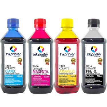 Imagem de Tinta Corante Inkprinter para Impressora Epson (4x500ml)