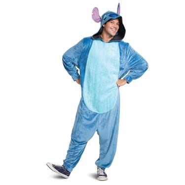 Imagem de Disguise Fantasia masculina Stitch para adultos, macacão oficial de Lilo e Stitch e acessório de cabeça, Multicolorido., XL (42-46)