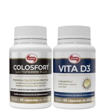 Imagem de Combo Colosfort Premium Colostrum Protein 30 Caps e Vita D3 60 cps Vitafor