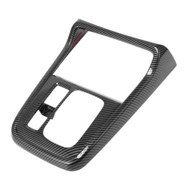 Imagem de TUCKBOLD Capa de botão ABS para Honda CRV CR-V 2023 2024 console painel de engrenagens adesivo acabamento decalque acessórios interiores fibra de carbono preto