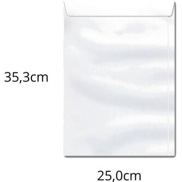 Imagem de Envelope Saco Branco 250x353 90grs. Of 35 250unid - Scrity