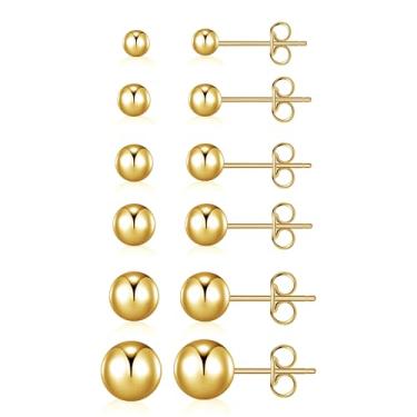 Imagem de BMMYE Brincos de aço inoxidável para mulheres, brincos pequenos com zircônia cúbica, conjunto de brincos à prova d'água, sensíveis, hipoalergênicos, brincos de aço inoxidável para mulheres, Aço