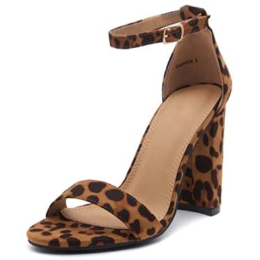 Imagem de Herstyle Rosemmina sandália feminina de salto alto com tira no tornozelo e salto grosso, Leopard, 11